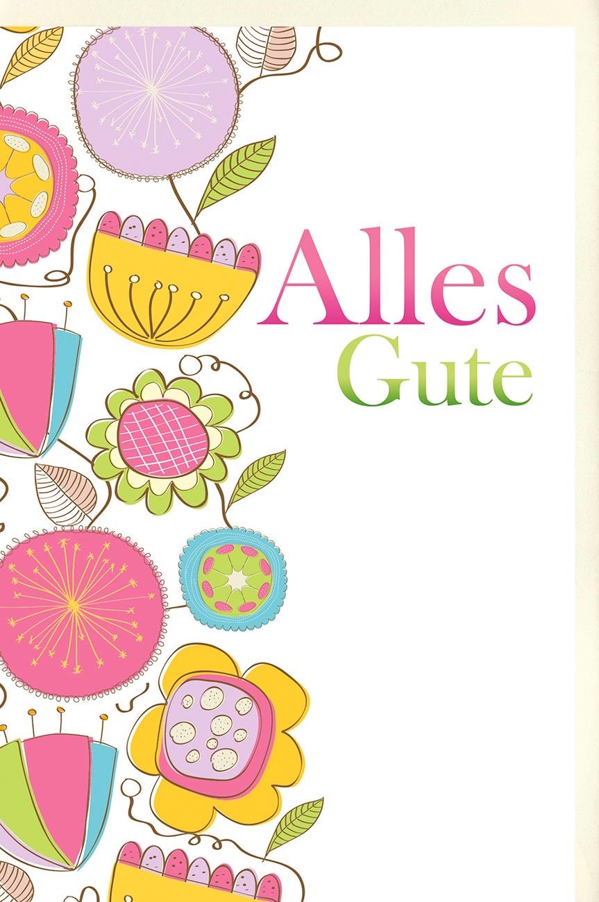 Dankeschön Doppelkarte mit Blumenillustration - Handgezeichnete Bunte Zeichnung, Floral Design Grußkarte für Glückwünsche & Feiern, Perfekte Geschenkidee