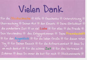 Danksagung Doppelkarte – Ausdruck von Liebe & Wertschätzung, Herzliche Dankeskarte für Freundschaft und Anerkennung, Ideal für Jeden Anlass