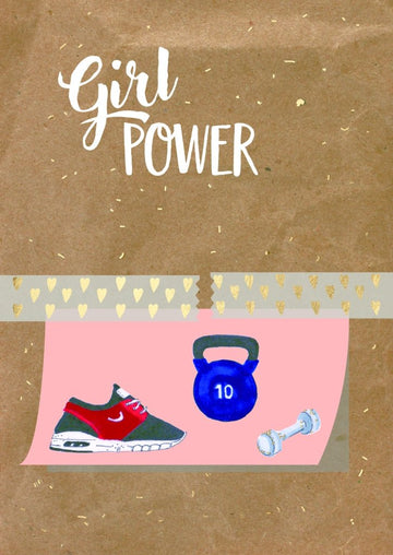 Frauenpostkarte Spruch Girl Power