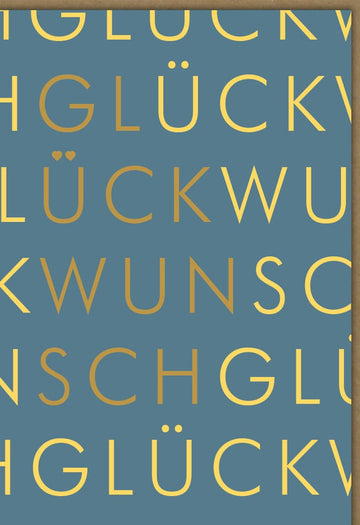 Business-Erfolg Glückwunschkarte - Professionelle Doppelkarte für Geschäftlich, Teamwork & Anerkennung, B2B Firmenjubiläum, Mitarbeiter und Kunden, Blau-Gold Design, Hochwertige Gratulationskarte