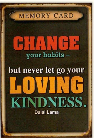 Geburtstags - Doppelkarte mit Dalai Lama Zitat – Inspirierende Grußkarte für Motivation und Achtsamkeit, Weisheiten über Liebe, Güte & das Ändern von Gewohnheiten, Mindfulness & Positivität, Encouragement & Kindness