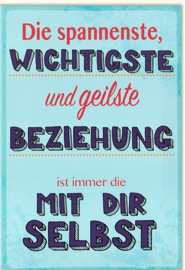 Geburtstags - Doppelkarte mit inspirierendem Spruch – Motivation & Selbstliebe – Witzige Grußkarte für Freundschaft & Liebe, Humorvolle Botschaft der Eigenliebe und Positivität für Lebensfreude
