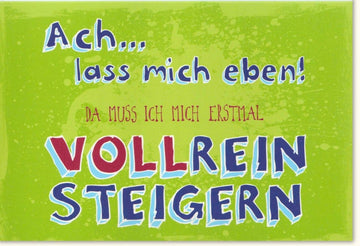 Geburtstags - Doppelkarte mit Spruch: Humorvolle Botschaft, Grün & Farbenfroh - Lustige Aufmunterung & Energieboost durch Kreatives Design