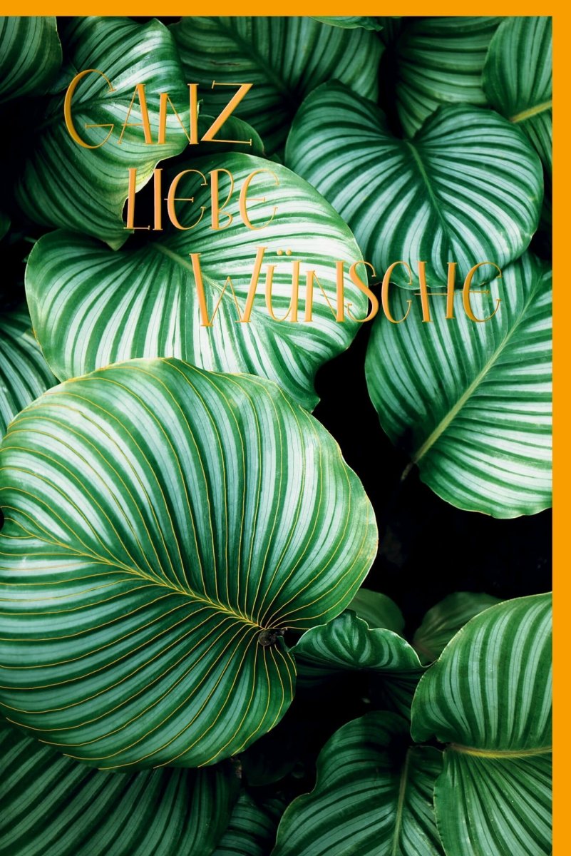 Geburtstags - Doppelkarte mit stilvollem Pflanzenmuster – Moderne Grüße, Natürliches Design, SchreibwarenPapeterie für jeden Anlass