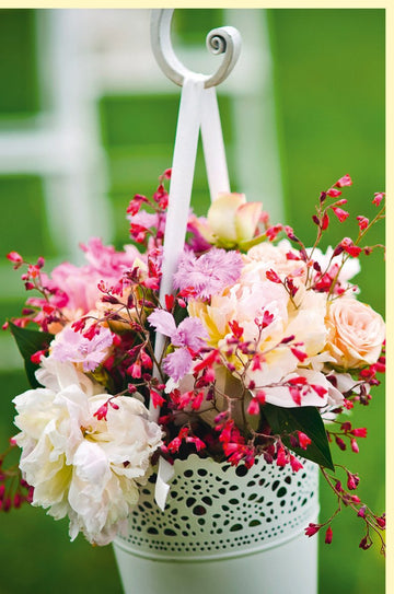 Geburtstags - & Hochzeits - Doppelkarte – Elegante Blumenkarte mit Naturmotiv, Fotogruß Blumengruß für Muttertag, Frühling & Sommer – Rosen, Pfingstrosen & Kirschblüten Design in Rosa/Weiß – Perfekte Liebe & Dankeschön Karte für Frauen und Mädchen