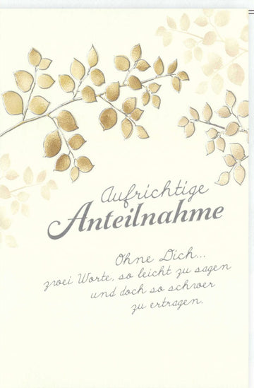 Geburtstags - & Trauerkarte Skorpion - Elegante Doppelkarte für stilvolle Anteilnahme, Trost & Abschied mit persönlichem Mitgefühl