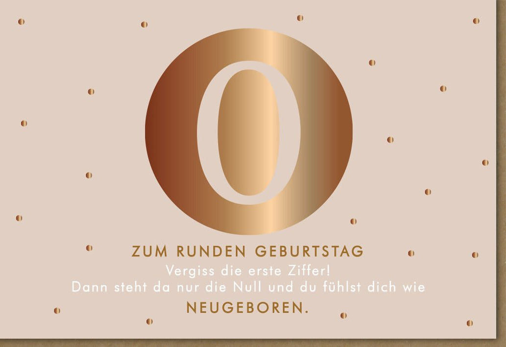 Geburtstagskarte 30. Geburtstag - Lustige Doppelkarte "Vergiss die erste Ziffer" - Witzige Glückwunschkarte zum Dreißigsten, Humorvolle Partyeinladung & Dekoration, Gold Design, Modern & Stylish