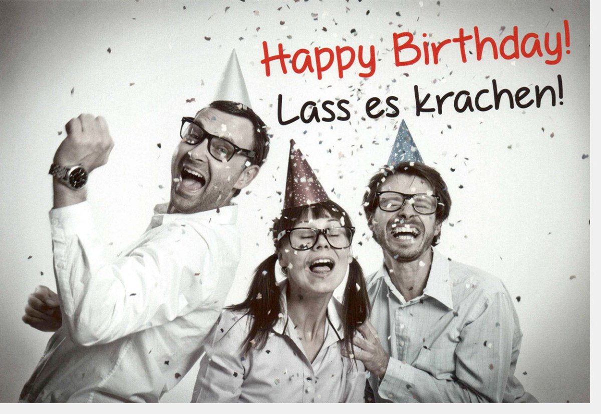 Geburtstagskarte Doppelkarte - Bunte Glückwunsch Postkarte mit Spruch, Happy Birthday Feier, Lustige Überraschung mit Konfetti, Spaß & Jubel, Cheers zur Gratulation, Festliche Grußkarte für Freude & Wünsche