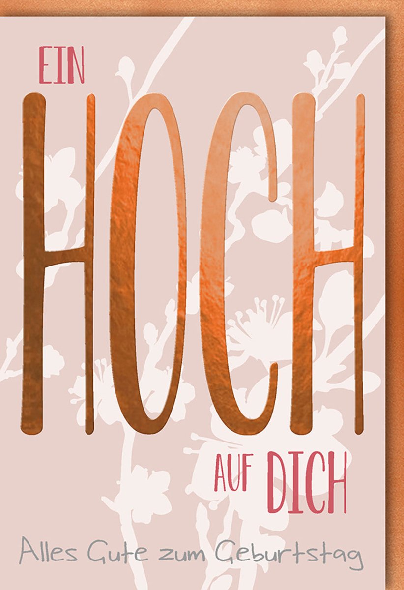 Geburtstagskarte Doppelkarte - Elegante Glückwunschkarte zur Gratulation und Feier, Moderne Design Grußkarte mit Stilvollem Schriftzug, Ausdruck von Liebe, Freundschaft und Wertschätzung, Kreativ & Individuell für Jubiläum und Festlichkeiten