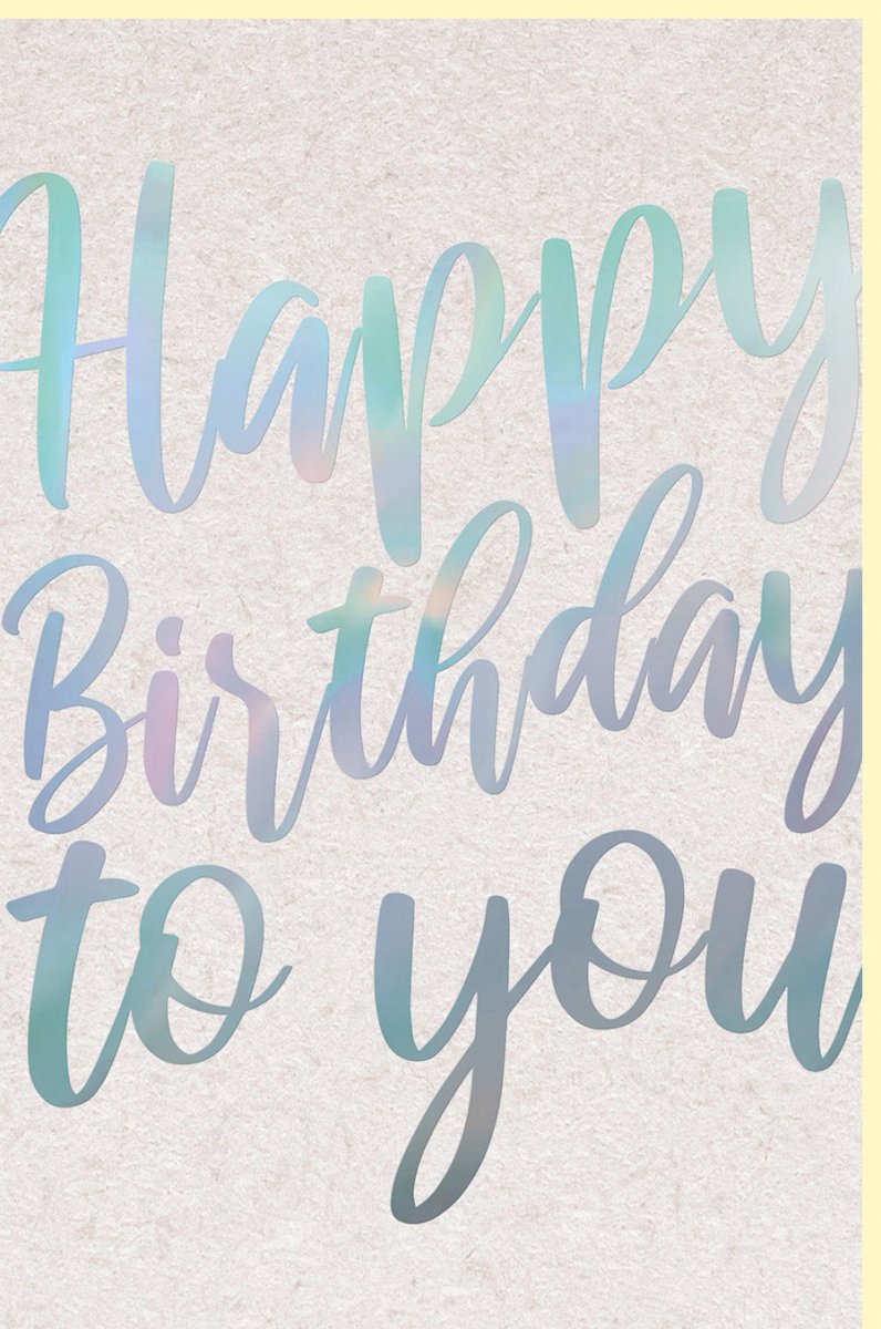 Geburtstagskarte Doppelkarte mit Regenbogenfolie und Schriftzug, Happy Birthday Glückwunschkarte für Erwachsene und Jugendliche, Bunte Pastell Party - Karte für Jubiläum & Feier, Festliche Überraschung & Geschenk