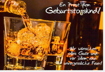 Geburtstagskarte Doppelkarte - Prost auf das Geburtstagskind! Glückwunsch Bierglas Design, Feier & Anstoßen Motiv, Jubiläum Cheers Geschenk, Festlichkeit & Party Celebration Karte