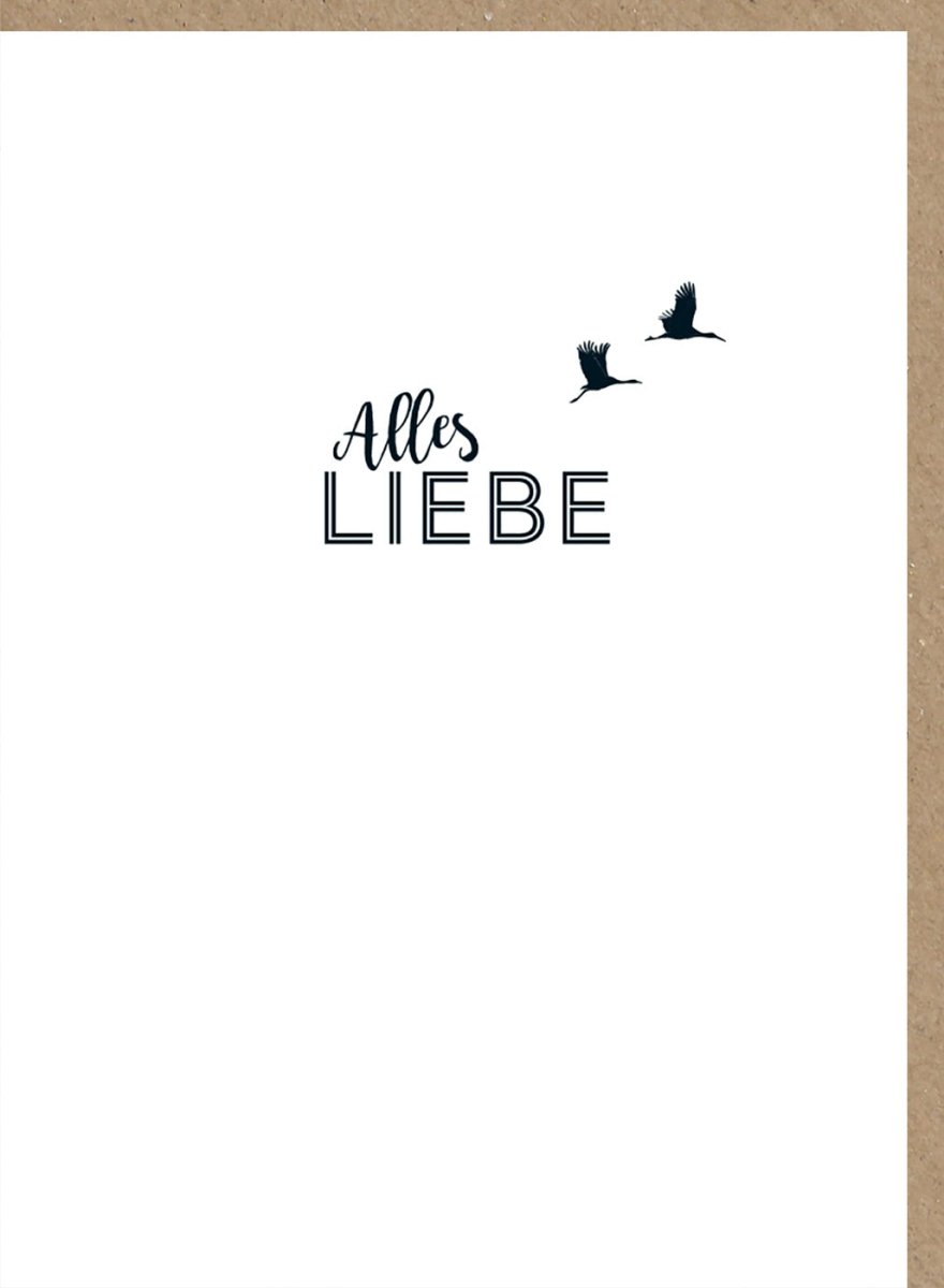 Geburtstagskarte - Elegante Doppelkarte für besondere Anlässe, Liebe & Glückwünsche, Vögel - Motiv, Schlichtes Natur Design, Hochwertige Papeterie mit Herzlichkeit, Handgeschriebene Botschaften, Stilvolle Einfachheit