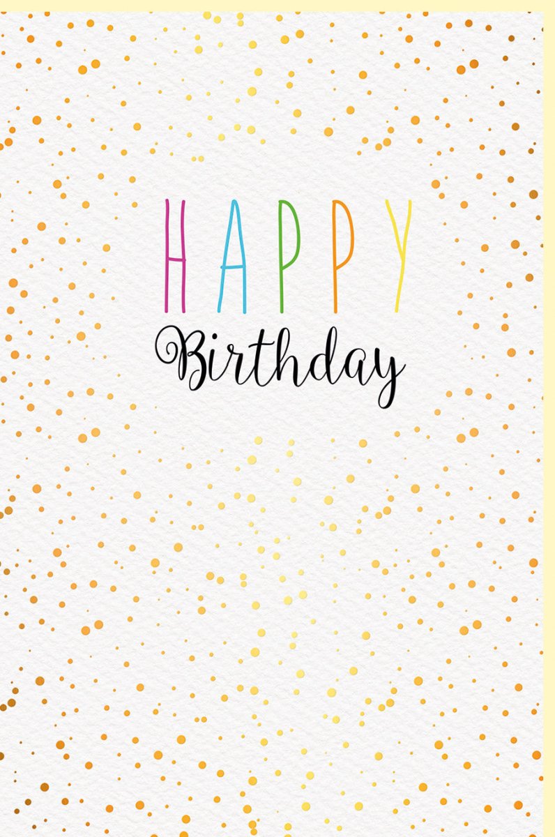 Geburtstagskarte "Elegante Feier" - Hochwertiger Naturkarton mit Goldfolie, Buntes Konfetti - Design, Happy Birthday Glückwunsch für Festlichkeiten