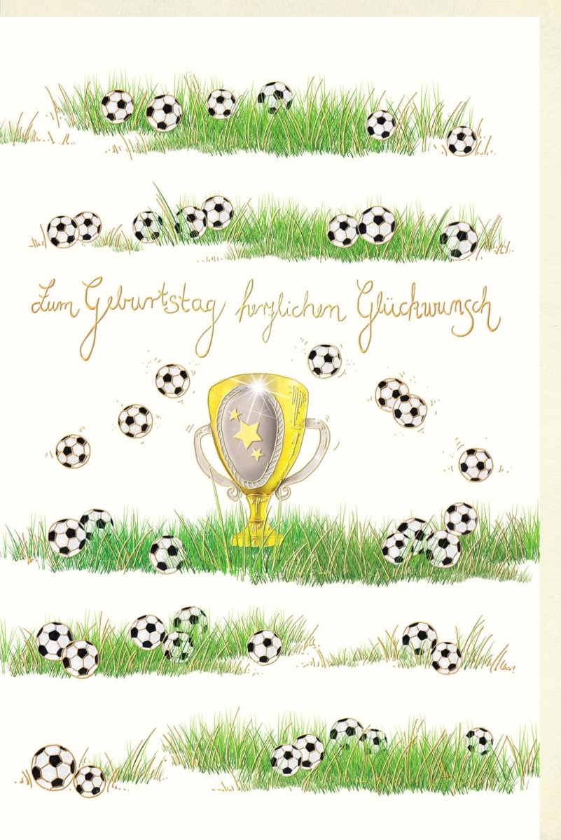 Geburtstagskarte für Fußballspieler Naturkarton