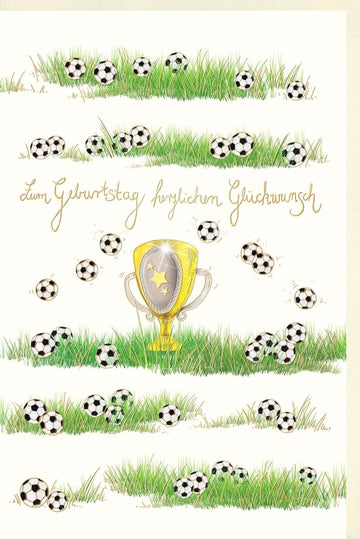 Geburtstagskarte für Fußballspieler Naturkarton