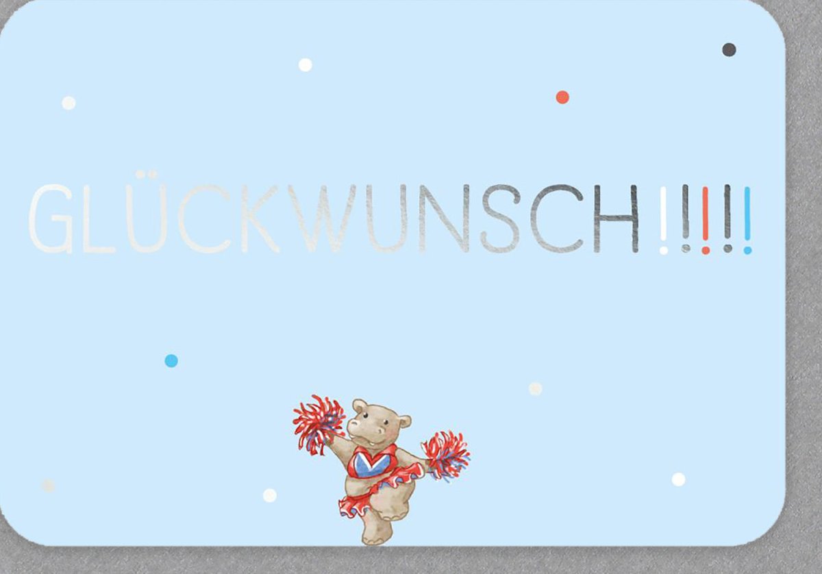 Geburtstagskarte für Kinder: Niedlicher Bär mit Konfetti, Bunte Cartoon - Glückwunschkarte, Feierliche Gratulations - Doppelkarte