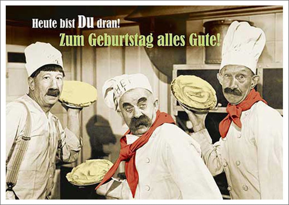 Geburtstagskarte für Köche - Lustige Retro Postkarte mit Witz, Humorvolle Glückwünsche & Spaß, Vintage Gratulationskarte