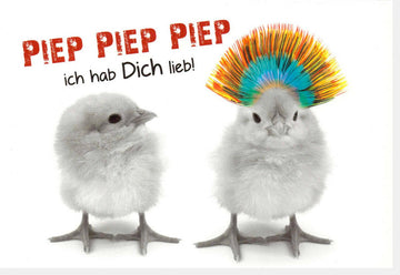 Geburtstagskarte für Partner: Romantische Liebe & Zärtlichkeit - Süße Kuscheltiere & Vögel Motiv, Herzliche Glückwünsche, Persönlich Handgeschriebene Doppelkarte für Jubiläum und Feier in Beziehungen