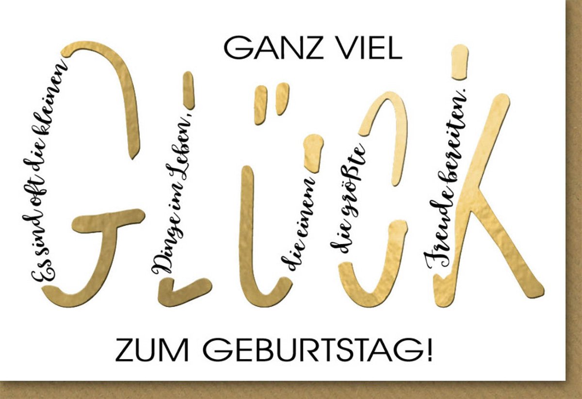 Geburtstagskarte Geschäftlich - Elegante Glückwunschkarte mit Gold Akzenten, Professionelles Design für Firmenfeier, Hochwertige Qualität, Festliche Gratulationskarte mit Modernem Geburtstagsspruch, Stilvolle Doppelkarte für Business Anlässe