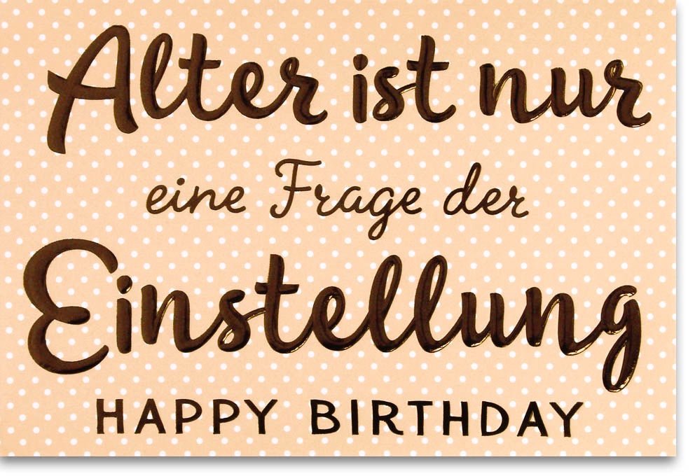 Geburtstagskarte - Glückwunschkarte mit Pünktchen Design, Humorvolle Gratulation zum Jubiläum, Positiver Geburtstagsgruß für jede Altersfeier, Happy Birthday Celebration Doppelkarte