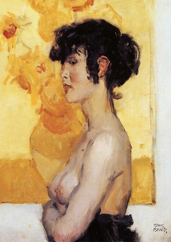 Geburtstagskarte - Isaac Israels Kunstpostkarte, Frau mit Sonnenblumen im Stil von Van Gogh, Vintage Gemälde, Sammlerstück für Kunstliebhaber, Museum Qualität Fine Art Porträt mit Eleganz