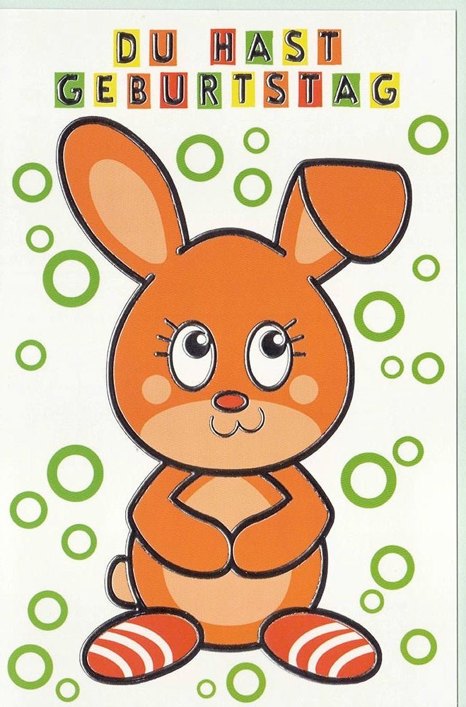 Geburtstagskarte Kinder Bär Hase