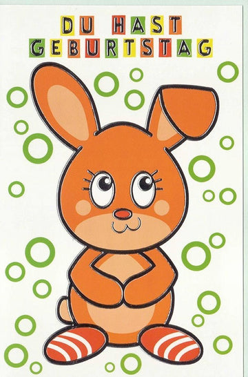 Geburtstagskarte Kinder Bär Hase