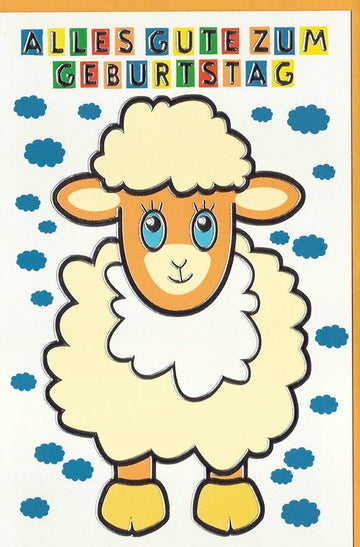 Geburtstagskarte Kinder Schaf