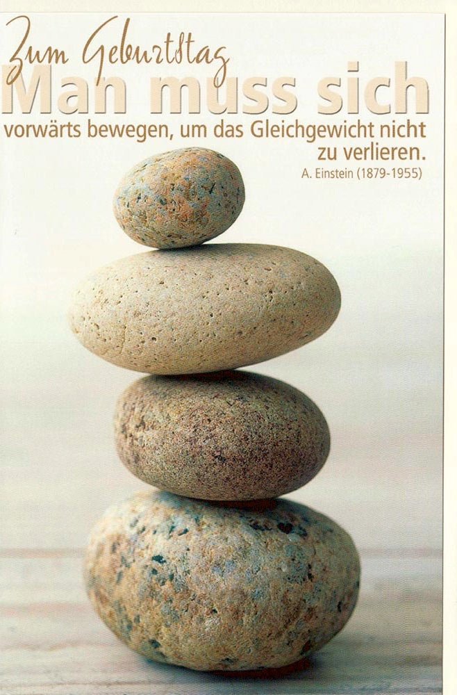 Geburtstagskarte Man muss sich vorwärts bewegen