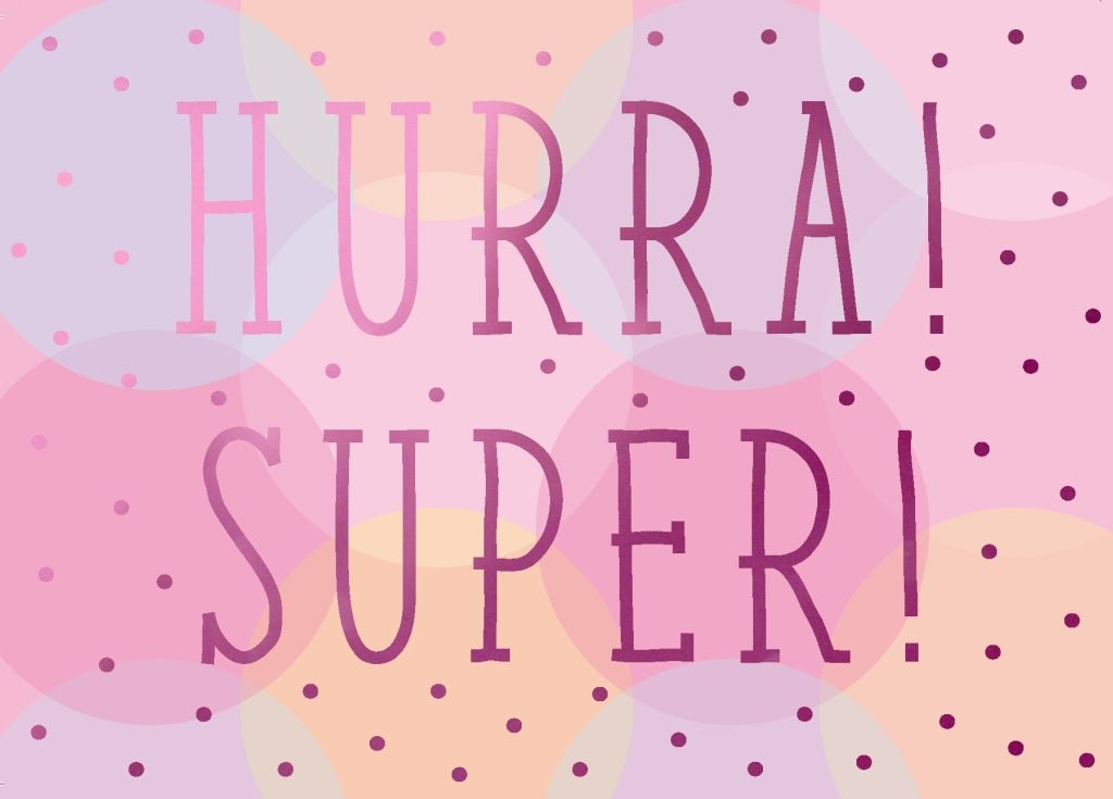 Geburtstagskarte - Postkarte mit Spruch, Glückwunsch & Jubel in Pastellfarben, Konfetti - Design für Optimismus & Freude, Celebration Cheers