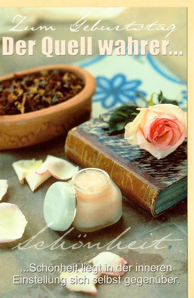 Geburtstagskarte Schönheit innere Einstellung