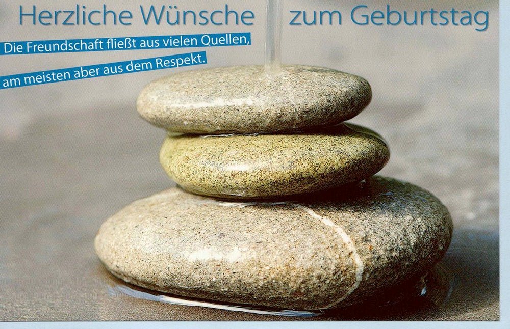 Geburtstagskarte Steine Spruch Freundschaft