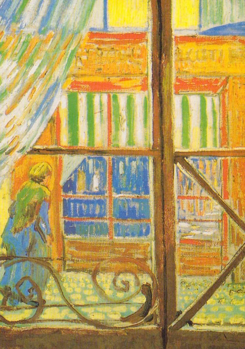 Geburtstagskarte - Van Gogh Kunstkarte "Metzgerei Fensterblick" | Blanko Postkarte im Impressionismus - Stil | Farbenfroher Kunstdruck Malerei | Vintage Dekoration & Sammlerstück | Künstlerisch Einzigartiges Gemälde Reprodruck