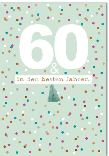 Geburtstagskarte zum 60. Geburtstag - XXL Maxi Glückwunschkarte für Rundes Jubiläum, Spruch & Festlichkeit, Große Deko - Karte zur Feier, Sechzig Jahre Milestone Birthday Celebration