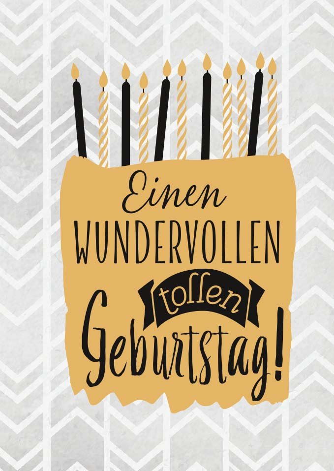 Geburtstagspostkarte Einen wundervollen tollen Geburtstag