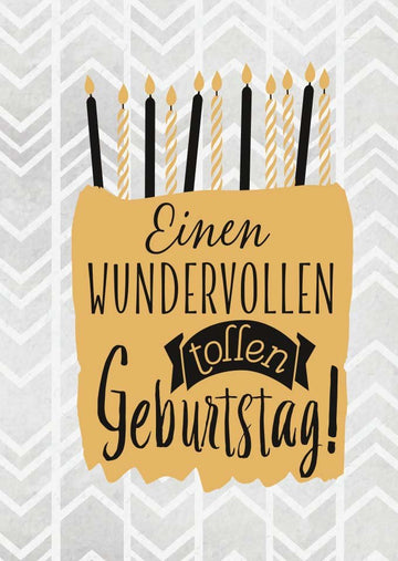 Geburtstagspostkarte Einen wundervollen tollen Geburtstag