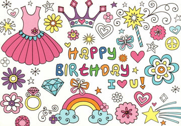 Geburtstagspostkarte Kleid Krone Happy Birthday