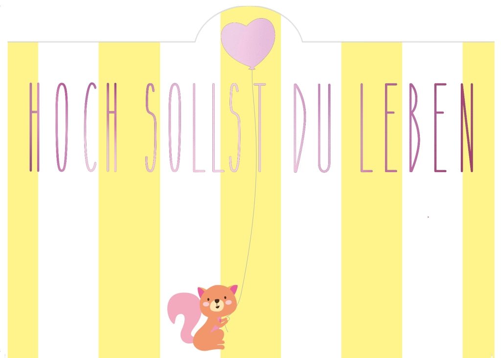 Geburtstagspostkarte Spruch hoch sollst du leben