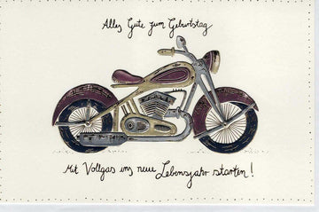 Glückwunschkarte Geburtstag Männer premium: Motorrad