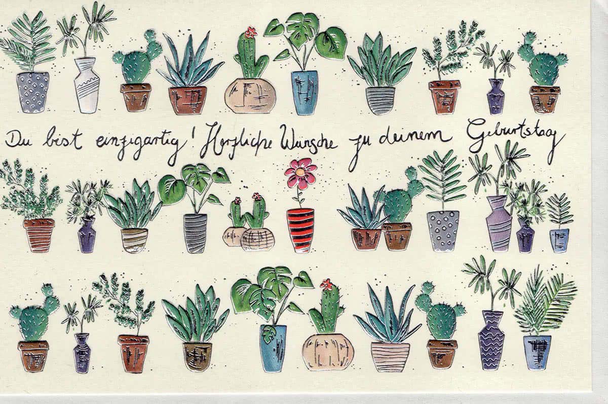 Glückwunschkarte Geburtstag premium: Du bist einzigartig