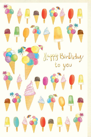 Glückwunschkarte Geburtstag premium: Eis