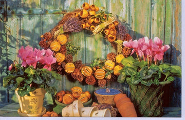 Grußkarte ohne Text Herbstmotiv Deko Garten