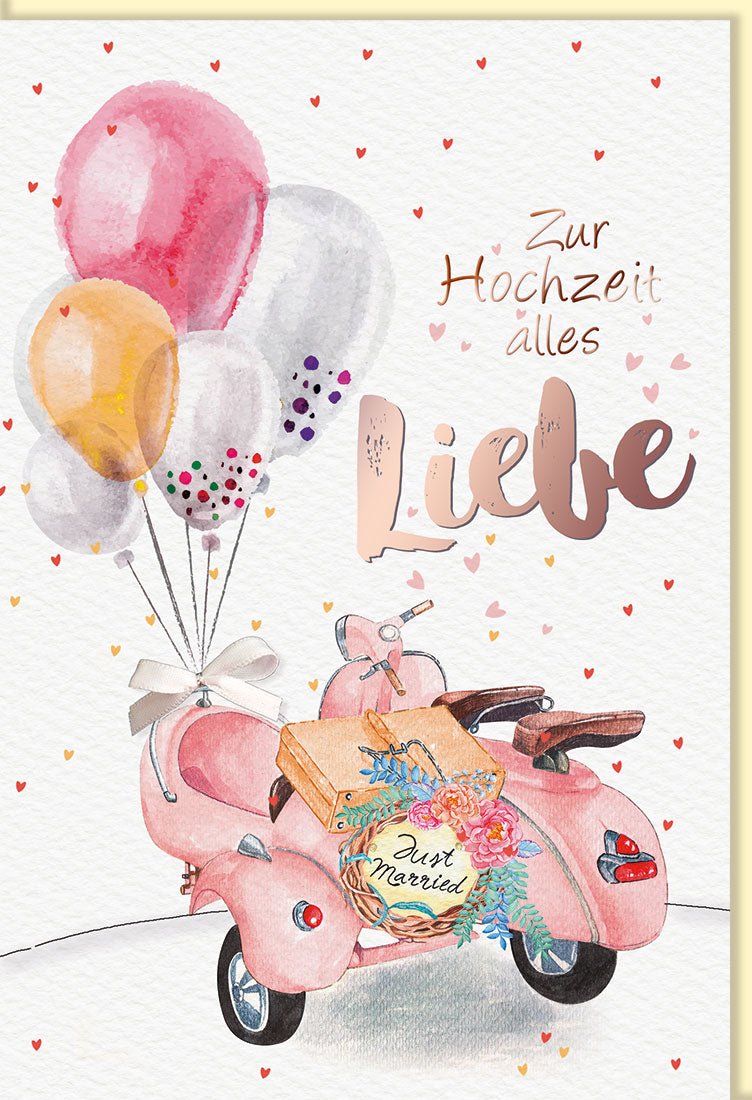 Hochzeitskarte Gl ckwunschkarte Just Married Romantische Doppelkar hochzeitskarte-gl-ckwunschkarte-just-married-romantische-doppelkar