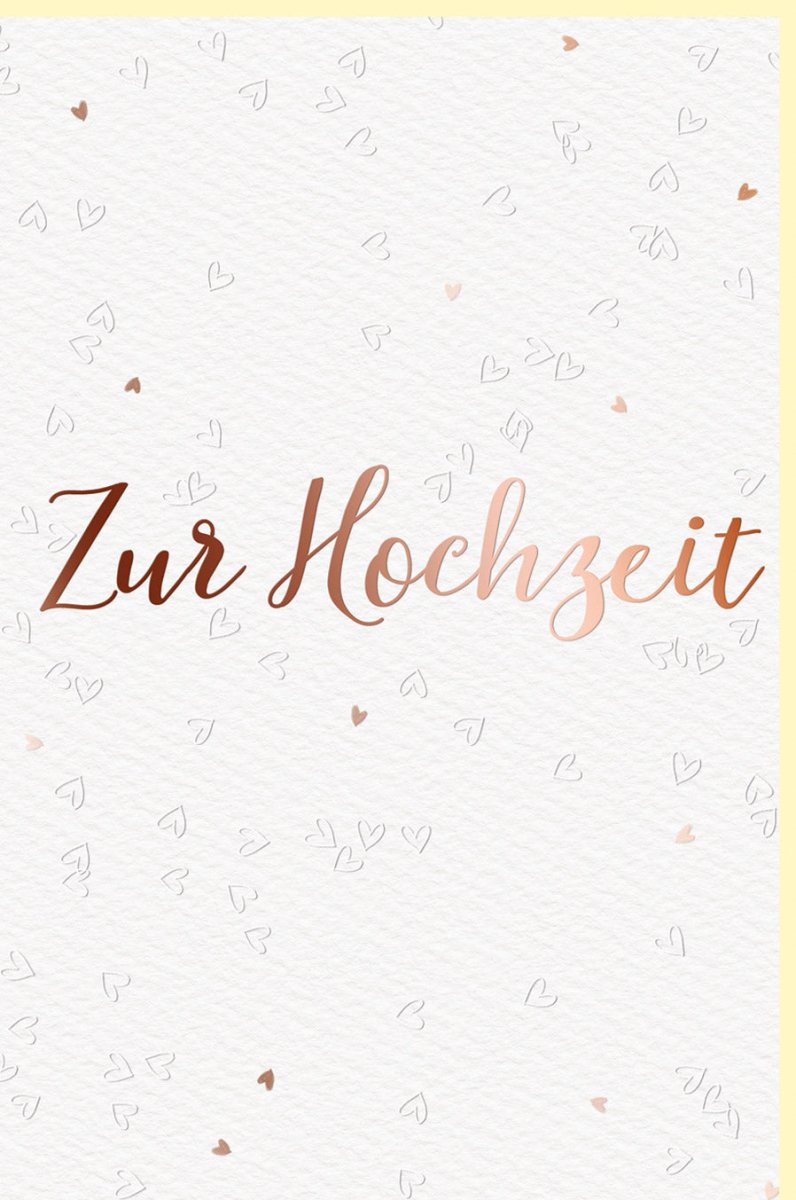 Hochzeitskarte Glückwunschkarte mit Metallicfolie - Elegantes Herzdesign in Gold für Liebe und Ehe, Feierliche Gratulation zur Hochzeit, Edle Dekoration