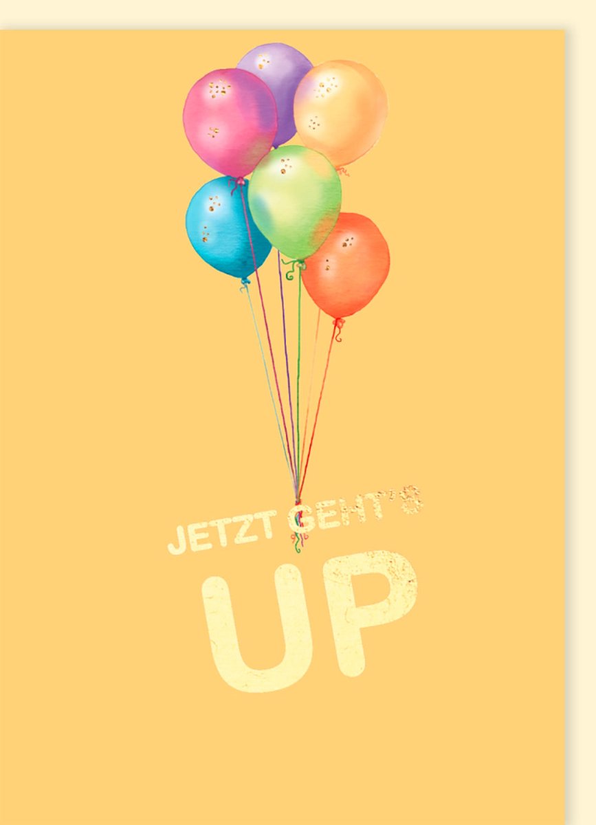 Kindergeburtstag Doppelkarte mit bunten Ballons – Fröhliche Einladung zur Geburtstagsfeier & Kinderparty, Grußkarte mit Luftballon - Aufstieg für Spaß & Glückwünsche