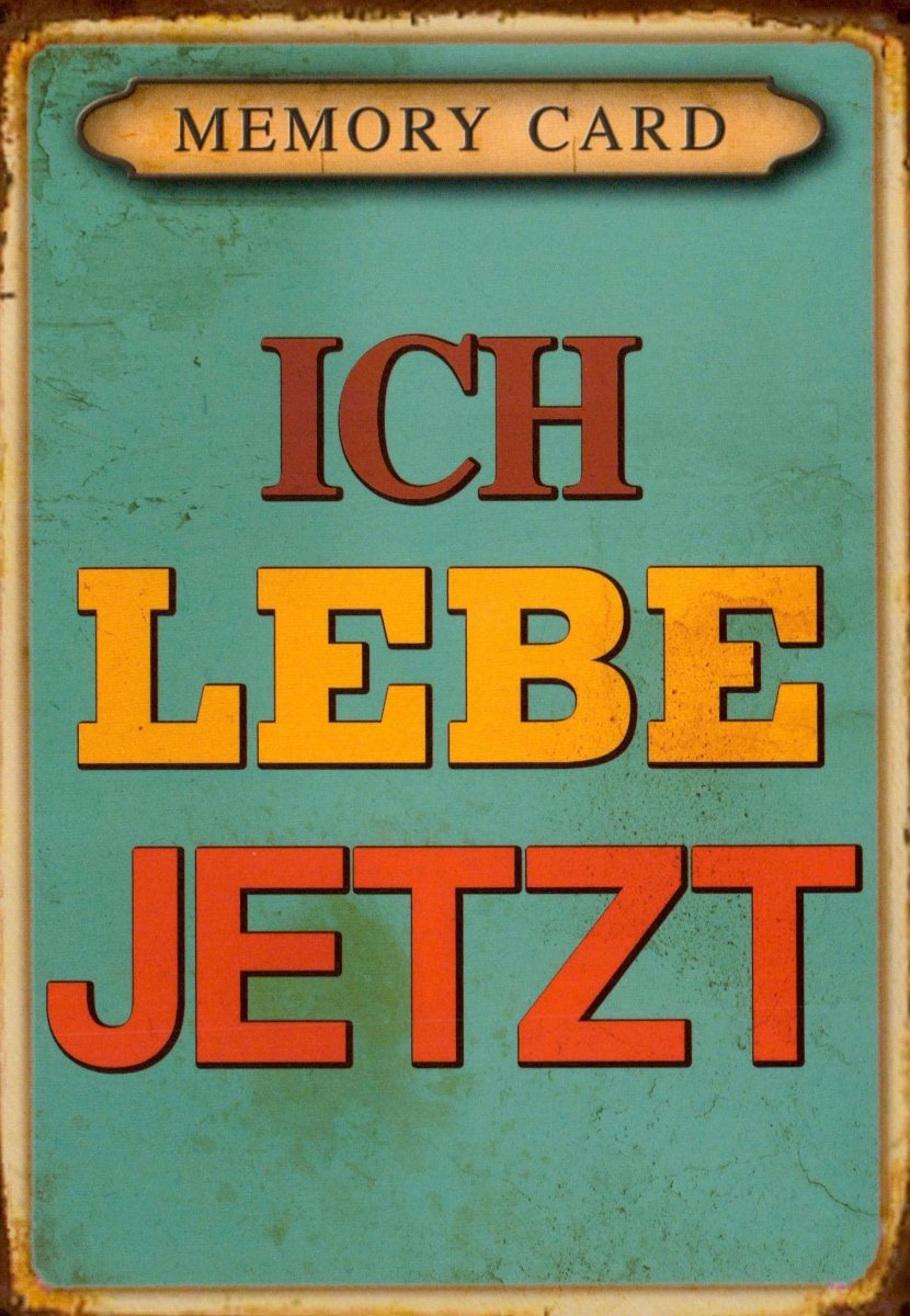 Motivations - Postkarte mit Lebensmotto, Vintage Retro Design, Farbige Typografie - Geschenk & Wanddeko Sammlerstück