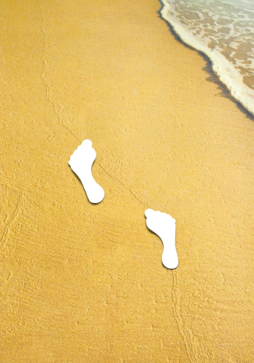 Postkarte blanko Footsteps!