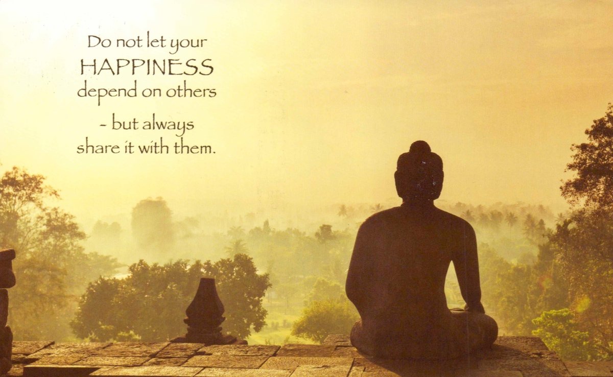 Postkarte englisch Text Share Happiness