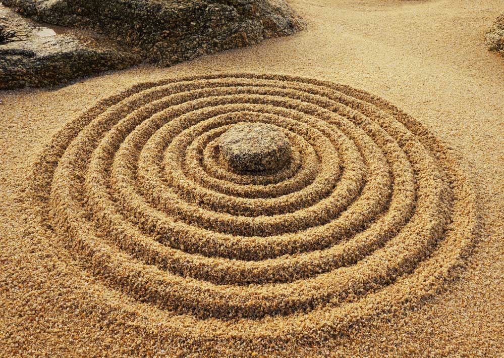 Postkarte Feld Zen circle