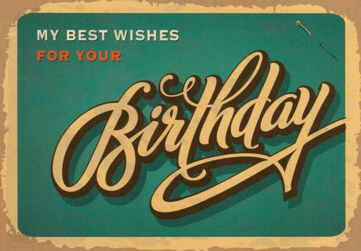 Postkarte Geburtstag Best wishes for your birthday